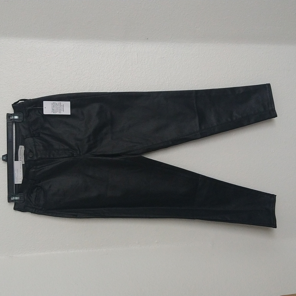 Shiny black liquid jeans